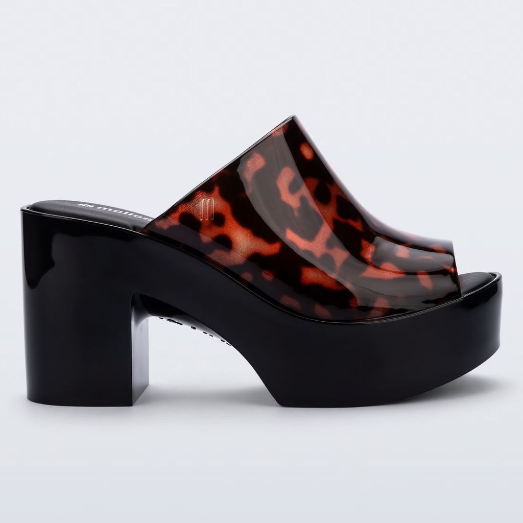 SANDÁLIA MELISSA MULE HYPE II PRETO TARTARUGA