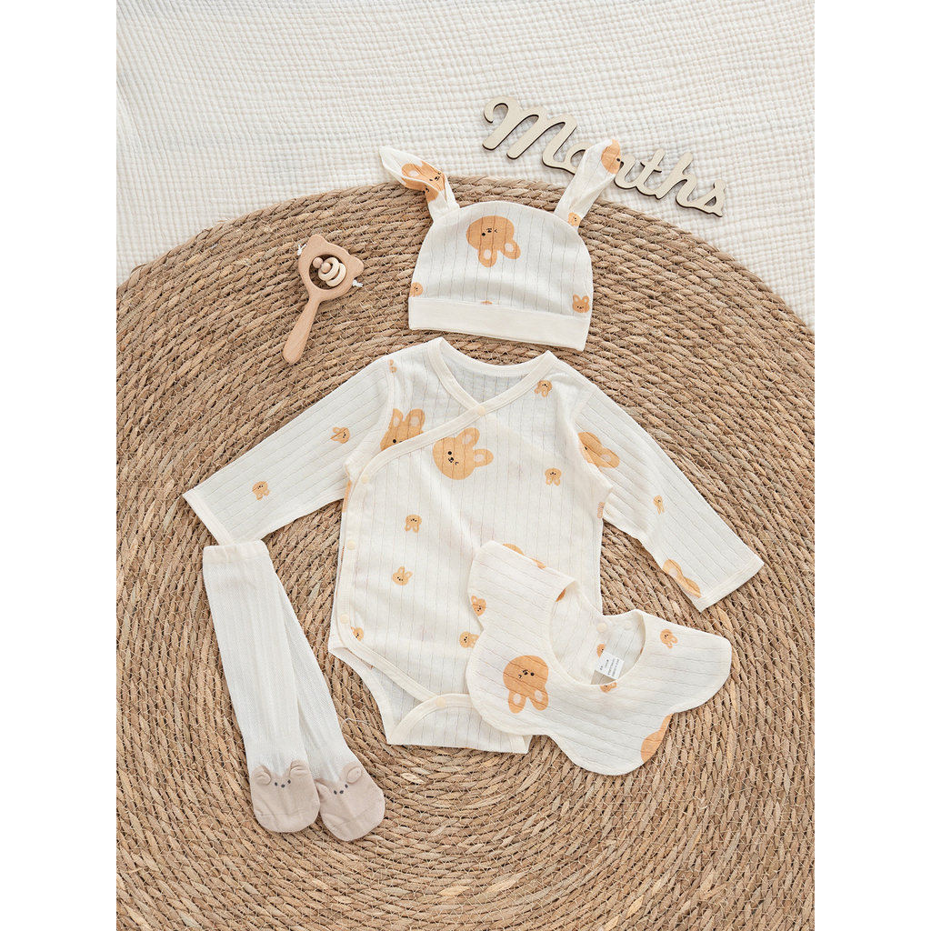 Outubro roupas de bebê roupas de bebê verão estilo fino com meias masculino feminino bebê 5259 tamanho bebê recém-nascid