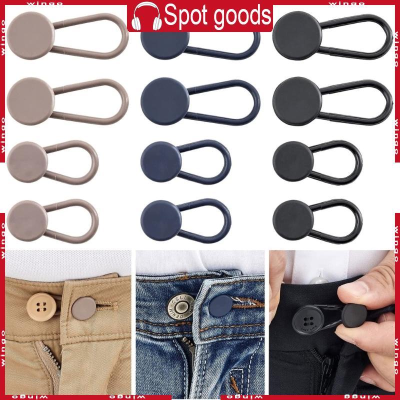 WIN 12pcs Extensor De Botão Para Calças Saia Retrátil Jeans Fivela De Cintura