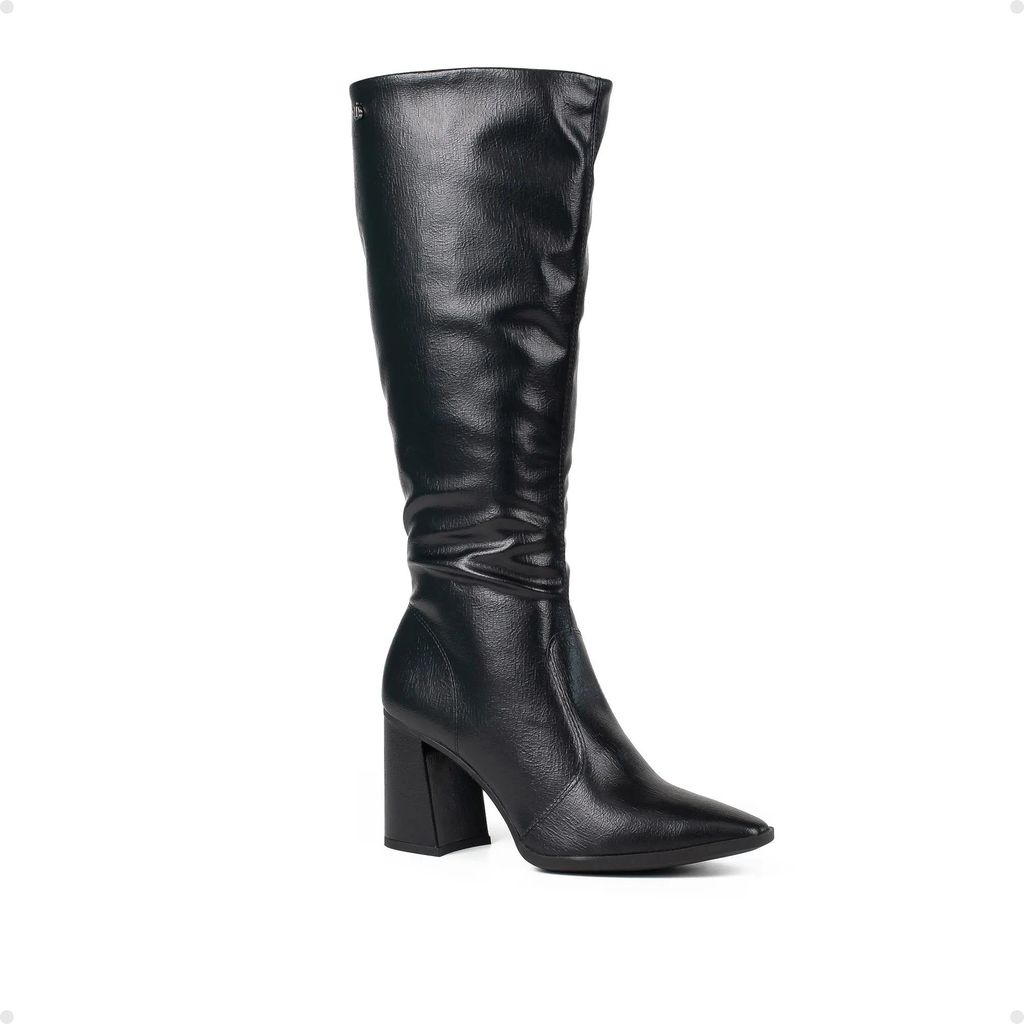 Bota Feminina Dakota Cano Longo Salto Bloco Preta