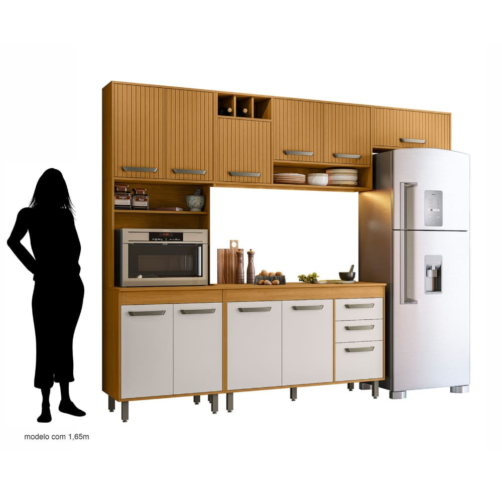 Cozinha com Balcão 11 Portas Acetinado Poliman — imagem 2 de 2