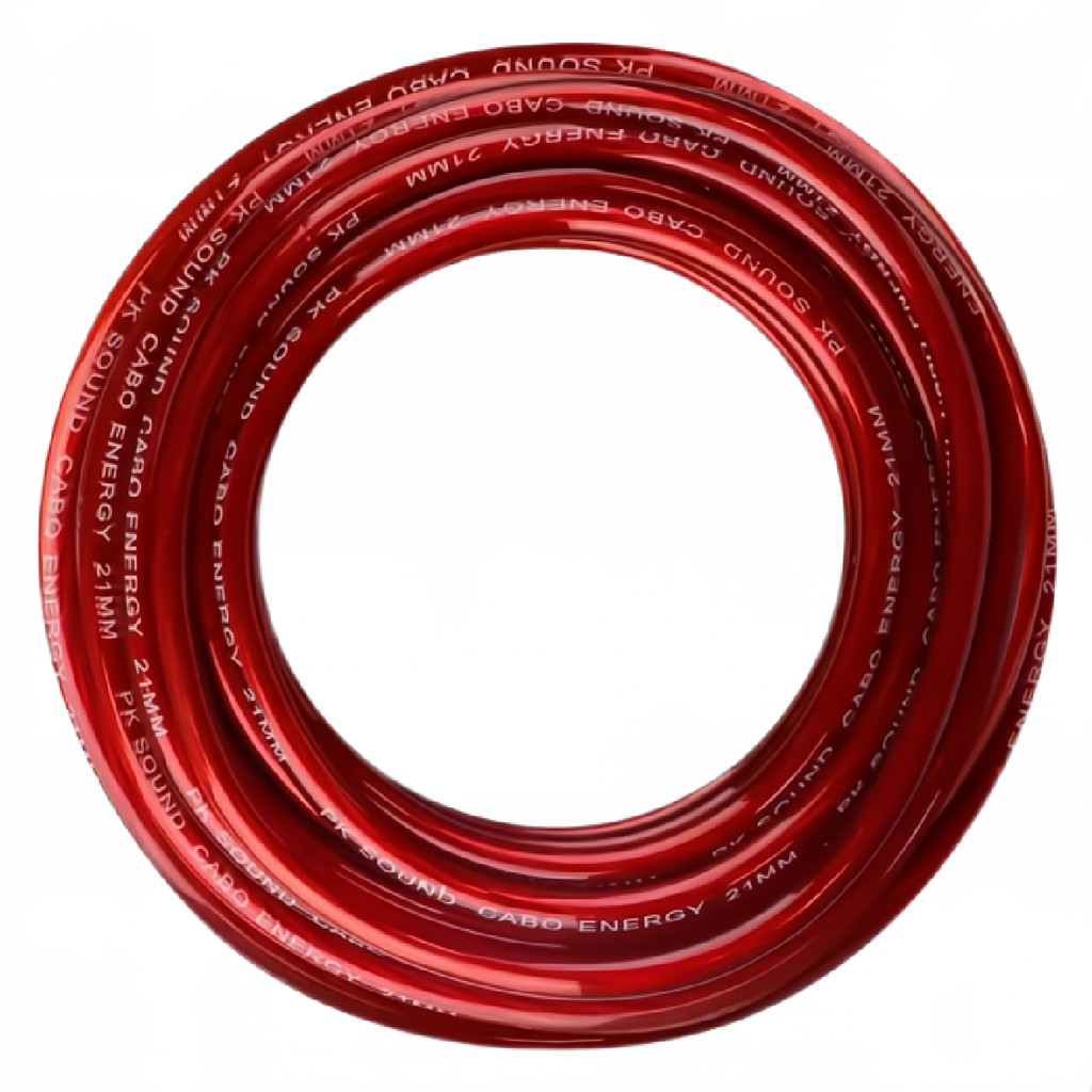 1 METRO FIO SOM AUTOMOTIVO 21MM POSITIVO BATERIA 100% COBRE
