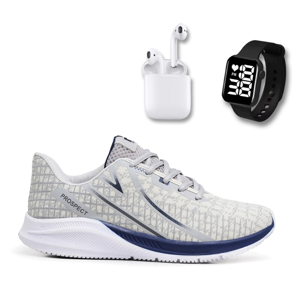 Tênis Masculino Prospect Spark Esporte Mais Vendido + Fone + Relógio Led