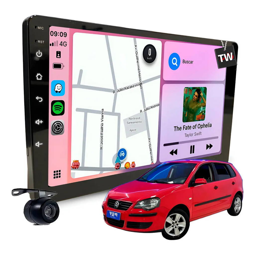 Central Multimídia Genko Mp10 Polo 2003 À 2014 Carplay Waze