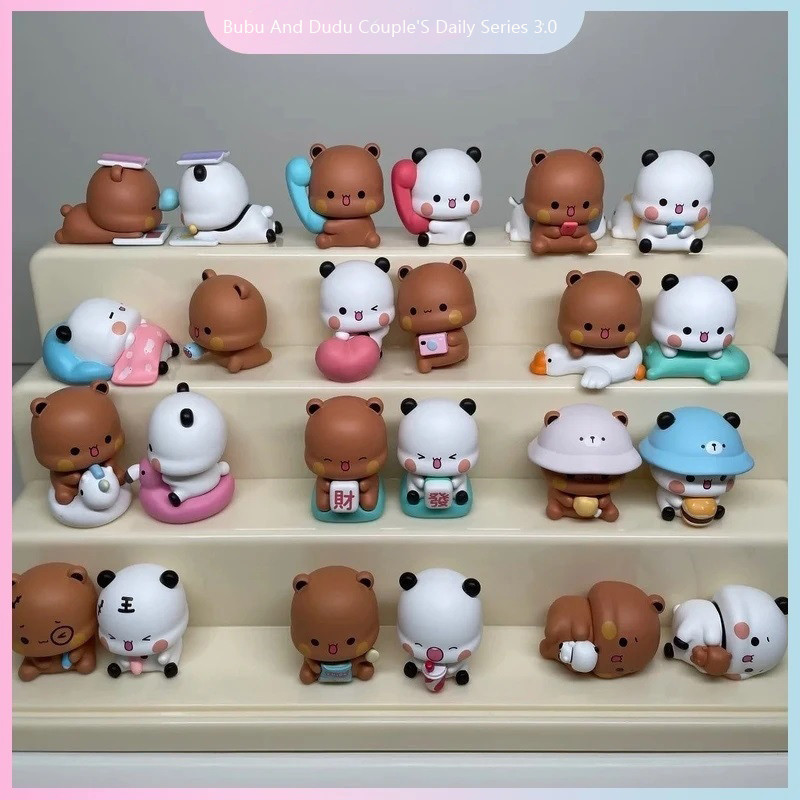 Yier E Bubu Casal Vida Diária 3a Série Estatueta Em Miniatura Fofa Brinquedo Moderno Ornamento Presente Para Meninas