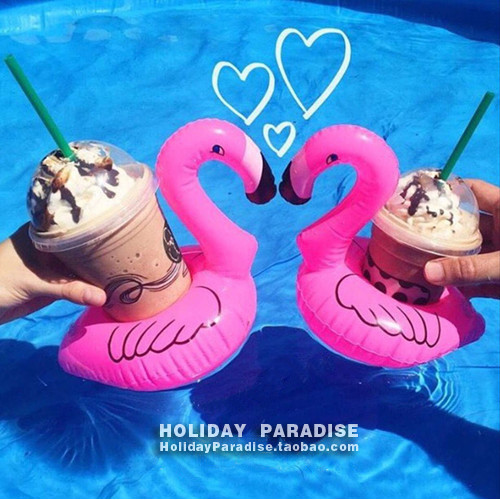 Flamingo inflável copo flutuante tola cerveja bebida copo sentado suporte do telefone móvel piscina jogando água brinque