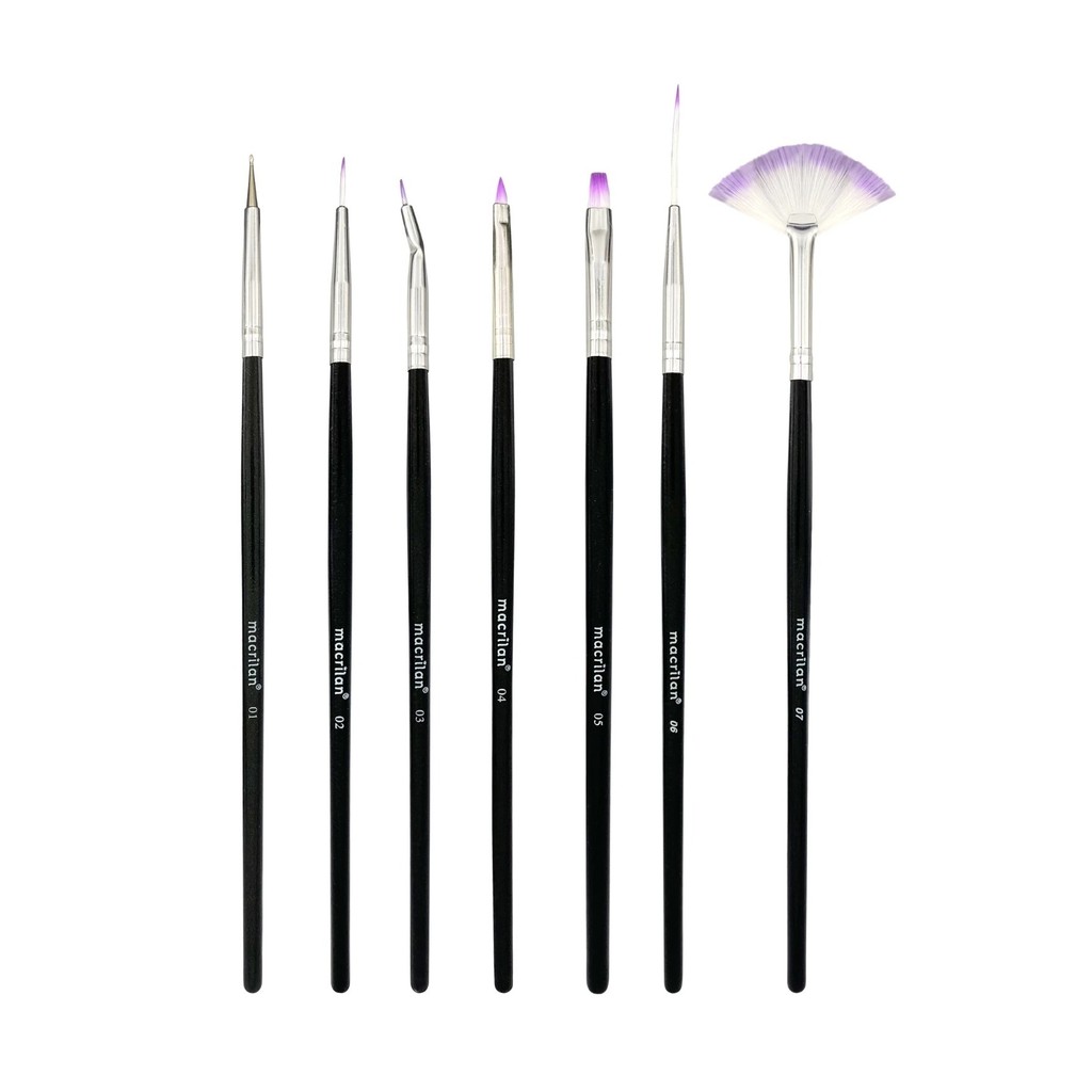 Kit Pincel para Unhas Artísticas Macrilan c/7un B706