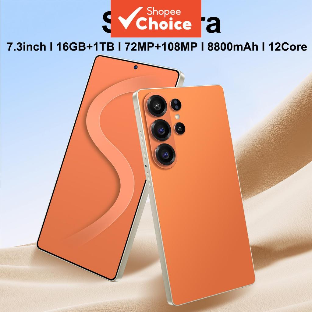 Smartphone para jogos S26 Ultra com tela grande de 7,3 polegadas, 16 GB + 1 TB de armazenamento e sistema operacional