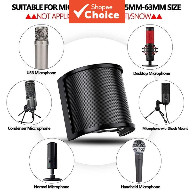 Pára-Brisas De Metal Com Filtro Pop De Microfone Universal Para Sistema FIFINE K669 K658 Studio Pro X