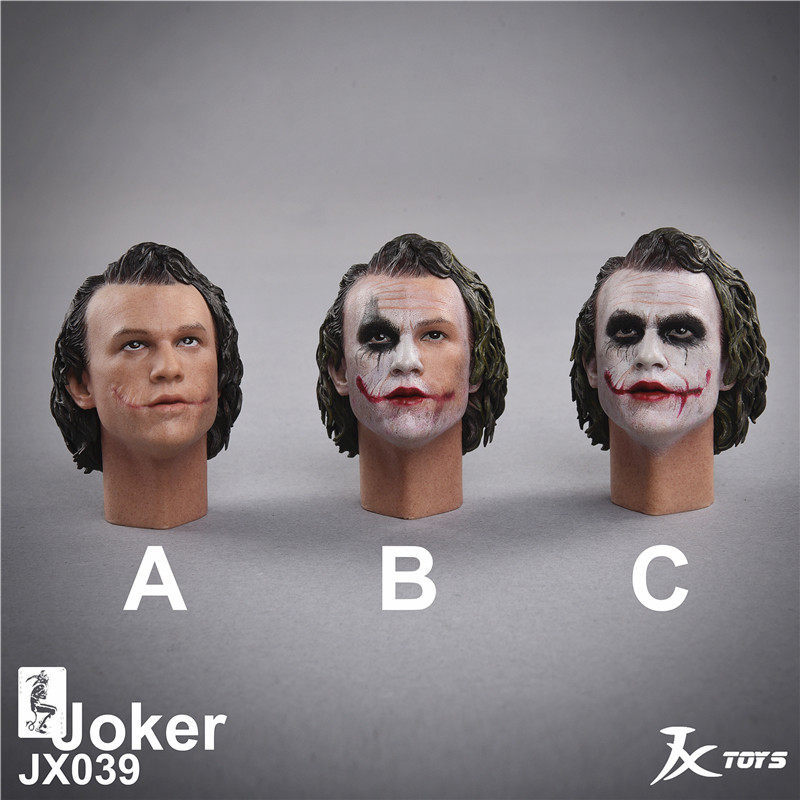 [High-End] JXTOYS JX039 1/6 Joker Head Escultura Heath Ledger Cavaleiro das Trevas Batman Joker Head Escultura