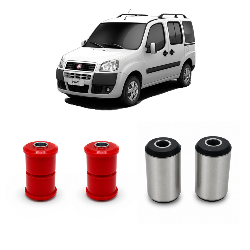 Kit 4 Buchas PU Do Feixe De Molas Traseiro Fiat Doblo Todos