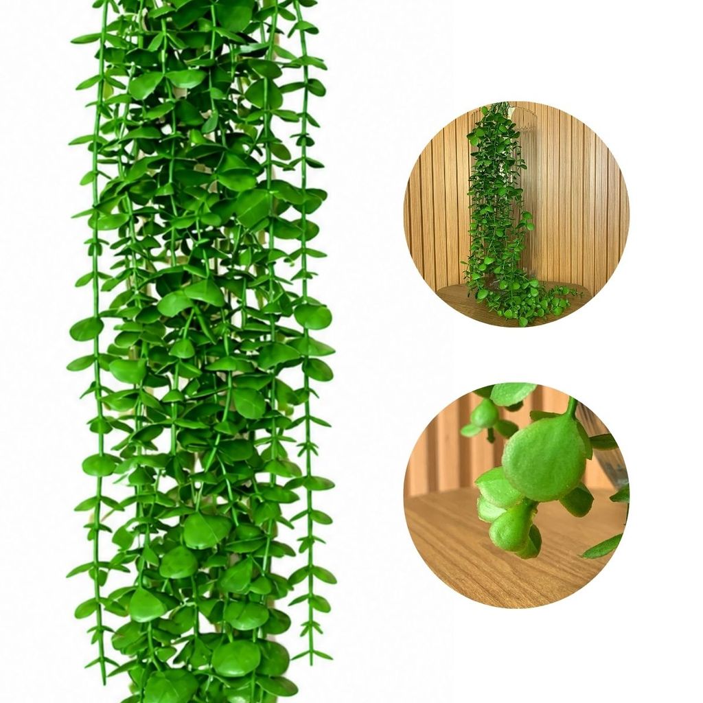 Pendente Eucalipto Jardim Vertical Folhagem Toque Realista