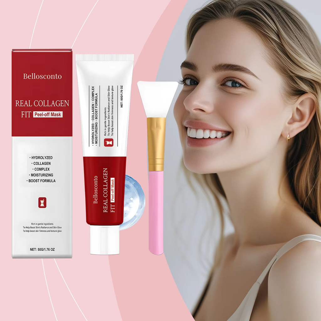 Máscara Facial Peel Off de Colágeno, Limpa Poros, Esfolia, Remove Cravos, Reduz Oleosidade, Ilumina, Hidrata e Suaviza a