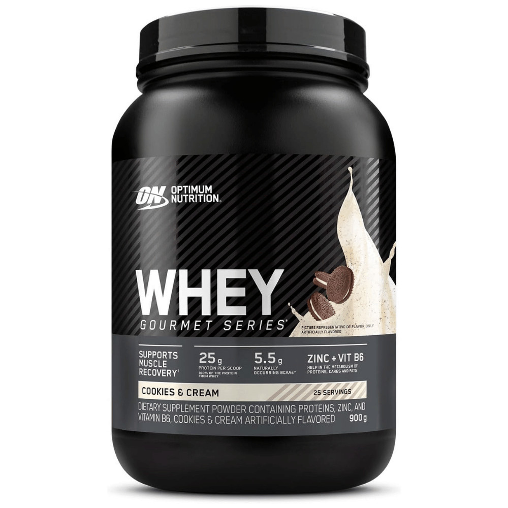 100% Whey Protein Gourmet 900g - Cookies e Cream - Optimum Nutrition