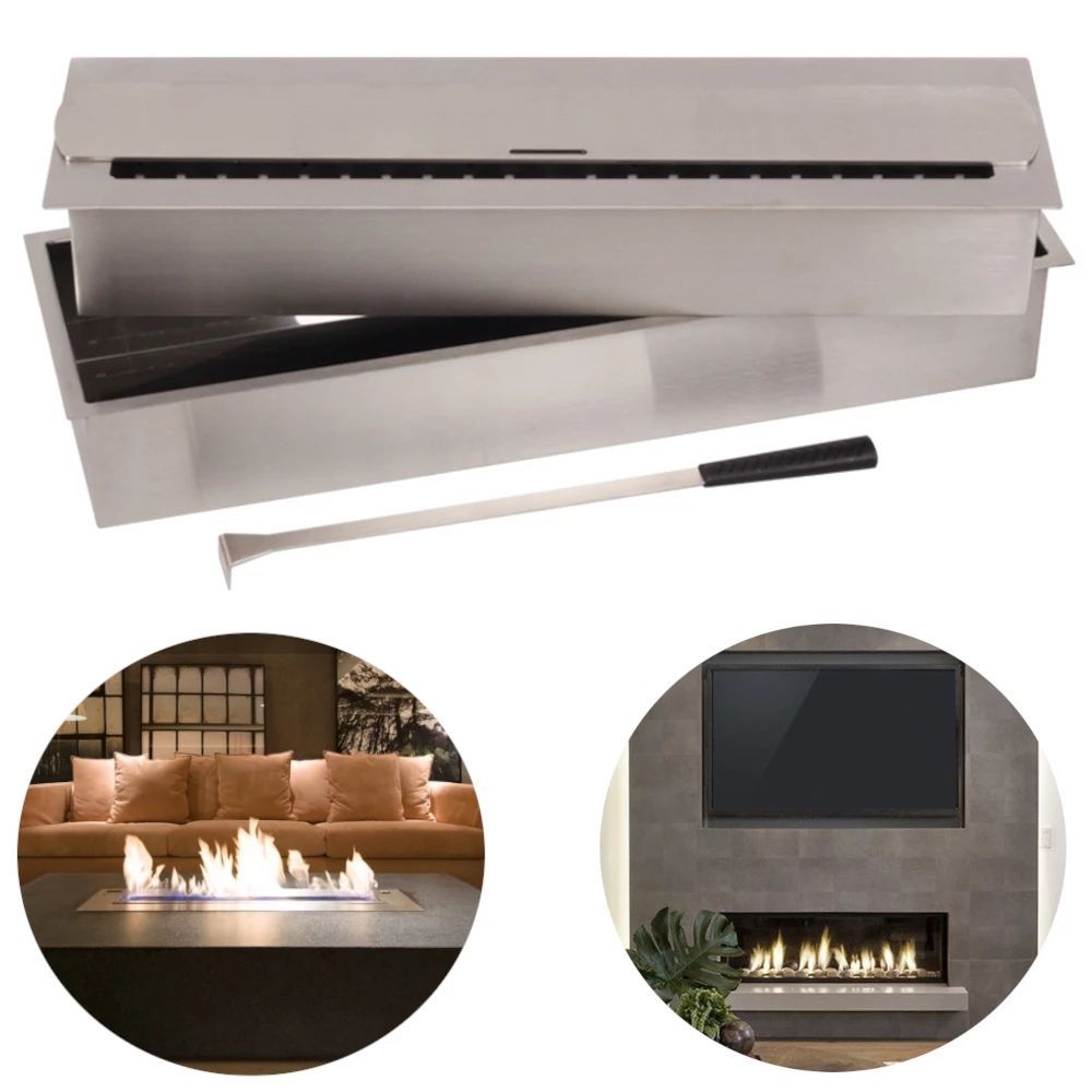 1 Unidade Lareira Ecológica a Álcool 61cm em Inox Aquecedor