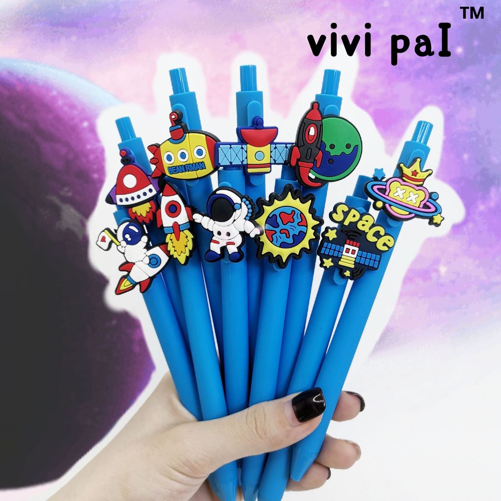 Novo estilo estação espacial tema remendo caneta nave espacial série imprensa Gel caneta cor sólida caneta esferográfica