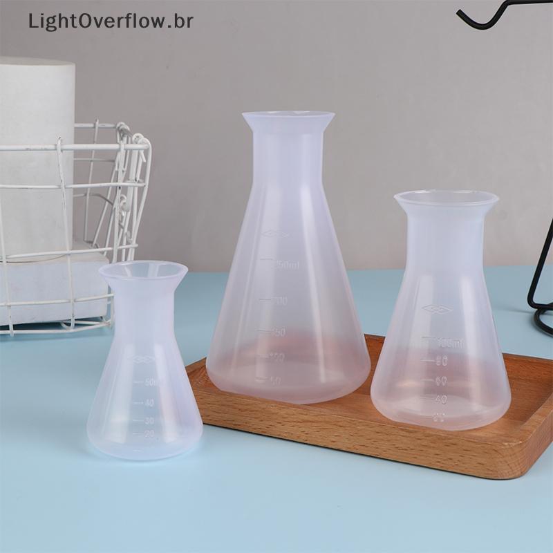 LOF 1Pc 50/100/250ml Frasco Erlenmeyer De Plástico N Ne Triângulo Cônico Instrumento De Análise De Laboratório De Químic