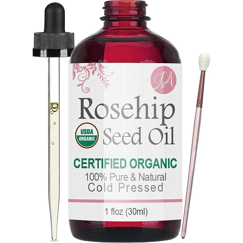 Óleos de Soluções Curativas: Óleo de Semente de Rosa Mosqueta Orgânico 1 oz, 100% Puro e Totalmente Natural, Sérum Prens