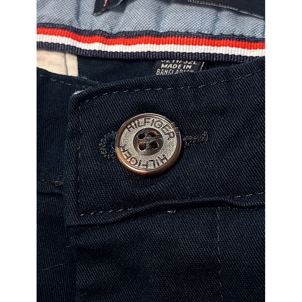 Calça Tommy Hilfiger Original Masculina de Sarja Brooklyn Azul Marinho