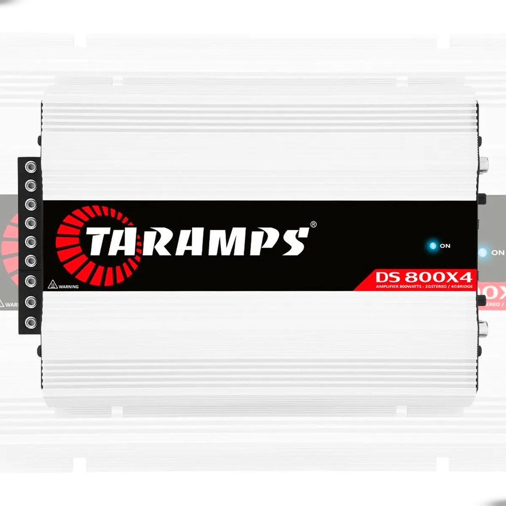 Módulo Amplificado Taramps Ds 800x4 800w Para Carro Rms 4 Canais 2 Ohms