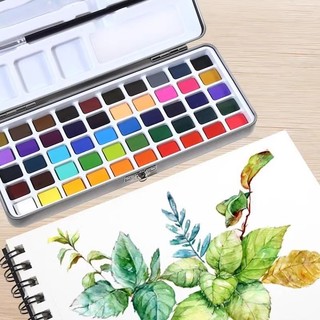 Tinta aquarela portátil para iniciantes arte guache conjunto de tinta sólida dobrável conjunto destacável de tinta aquar