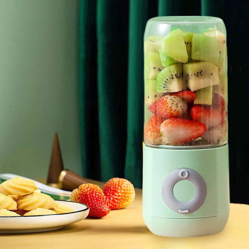 Liquidificador Elétrico Portátil de 500ML, Mixer de Smoothies com 6 Lâminas, Mini Liquidificador USB Sem Fio Recarregáve