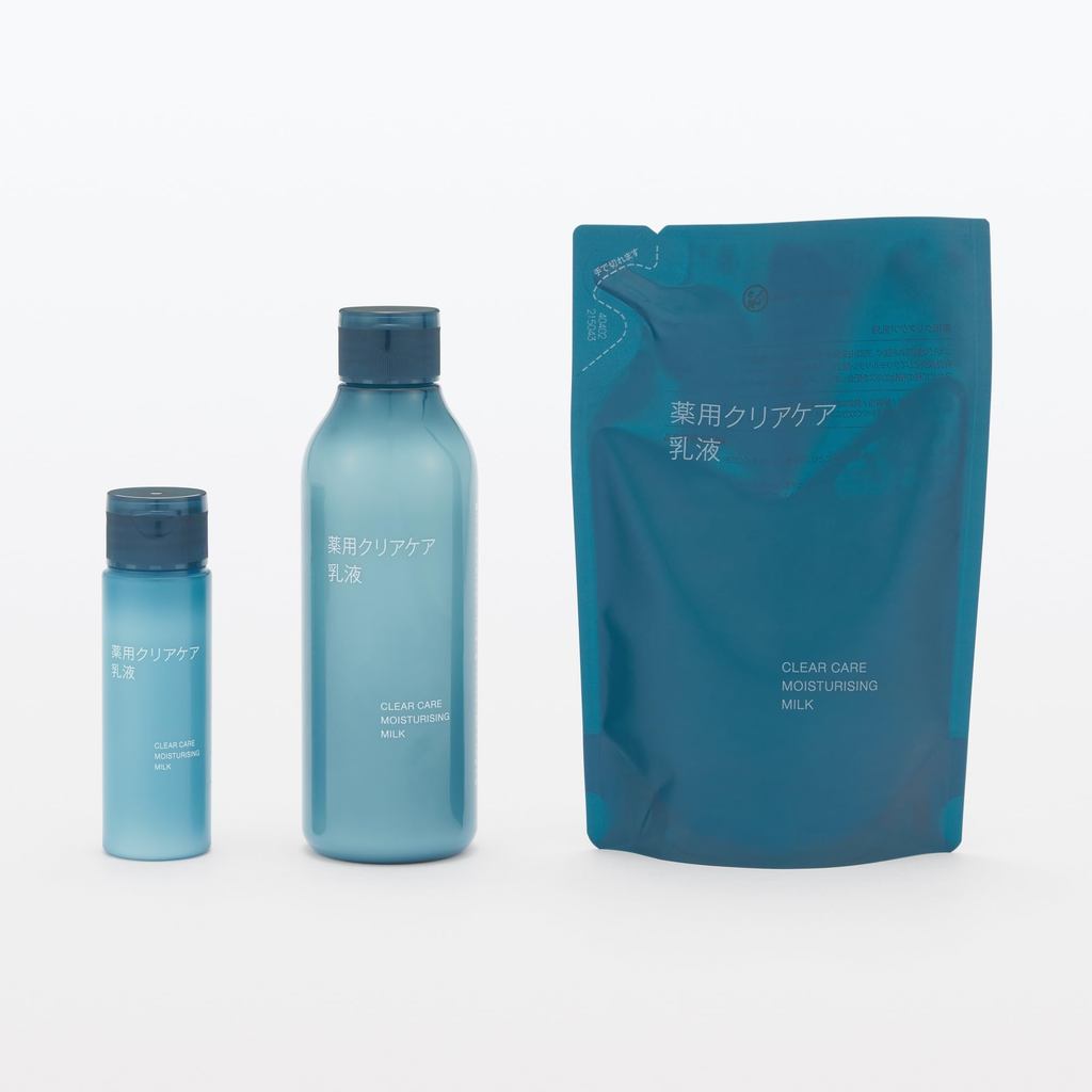 MUJI Medicated Clear Care Milk Emulsion Acne Blemish Pore Care Botanical Extracts Moisturizing Citrus Scent from Japan