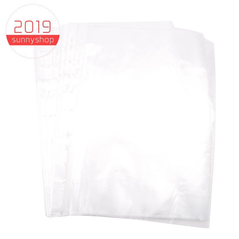 [Bestseller S] 100pcs A4 PP Pastas De Bolsos Perfurados Arquivamento Carteiras Mangas Bolsa Transparente 0.03mm
