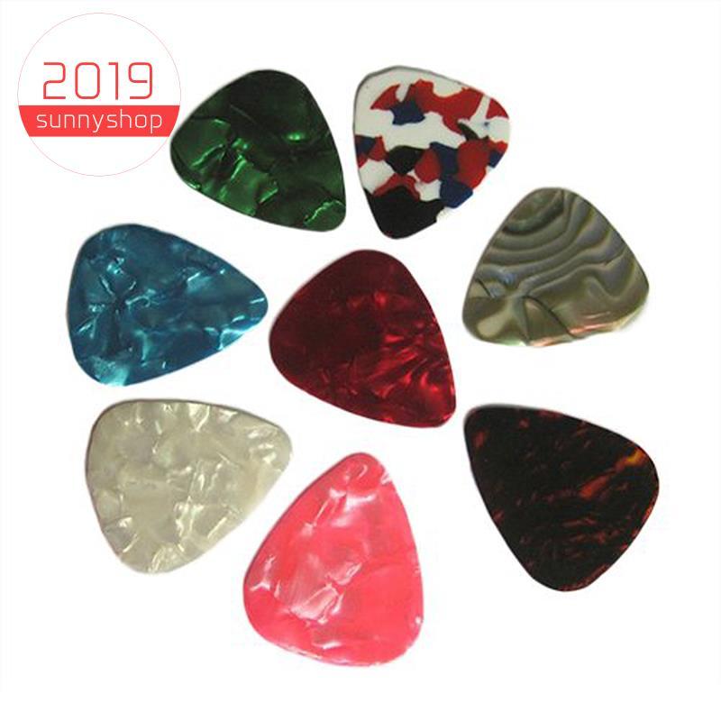 [Bestseller S] 20 Peças De Palhetas Finas Para Guitarra 0.46 Mm De Cor Aleatória