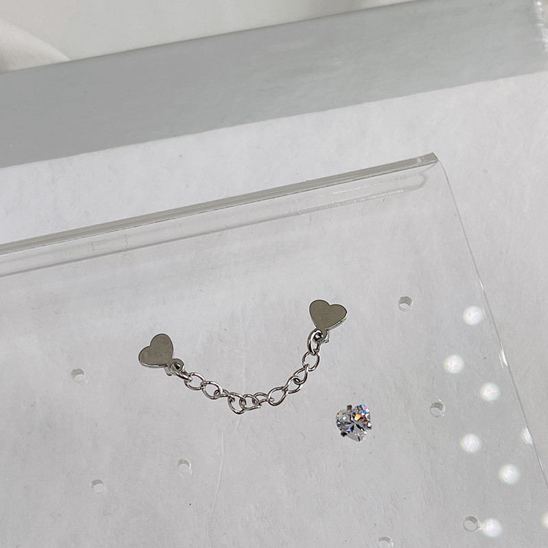 Coreia coreia titânio aço duplo piercing brincos conexão estrela brincos de diamante parafuso estrela brincos único na m