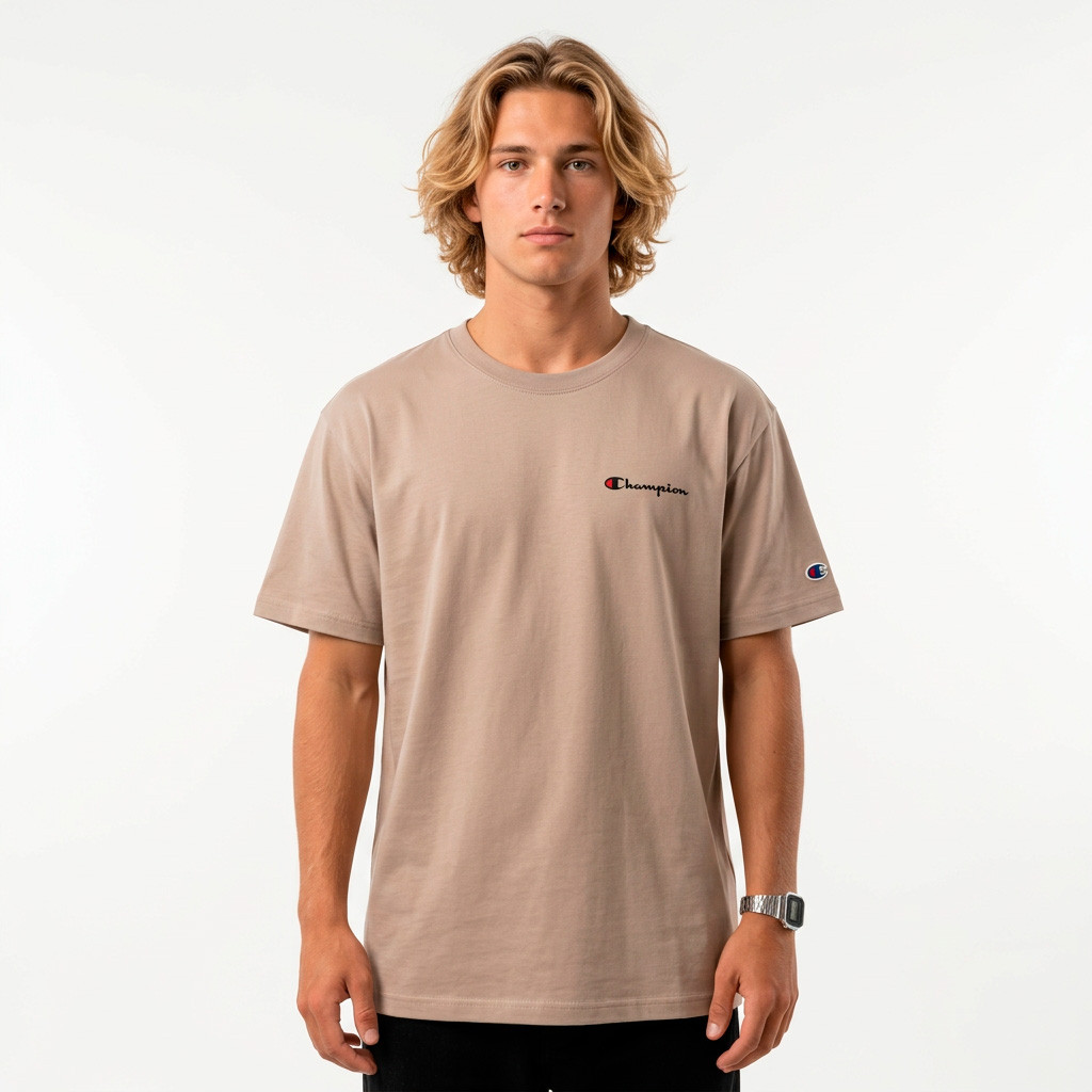 Camiseta Champion Ath Mini Script Logo Ink | Dark Khaki