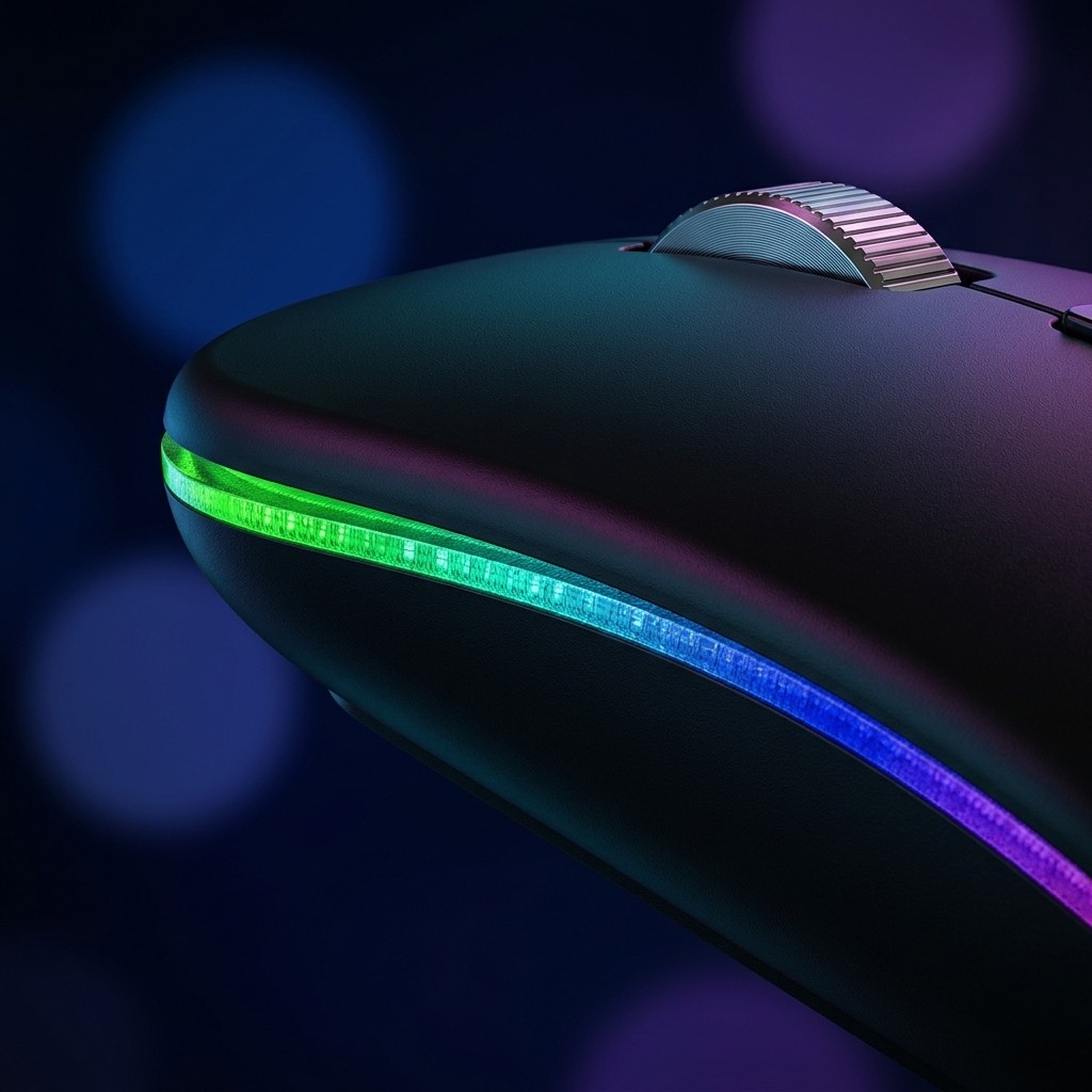 Mouse Bluetooth E Wireless Recarregável Silencioso Slim Com Luzes LED