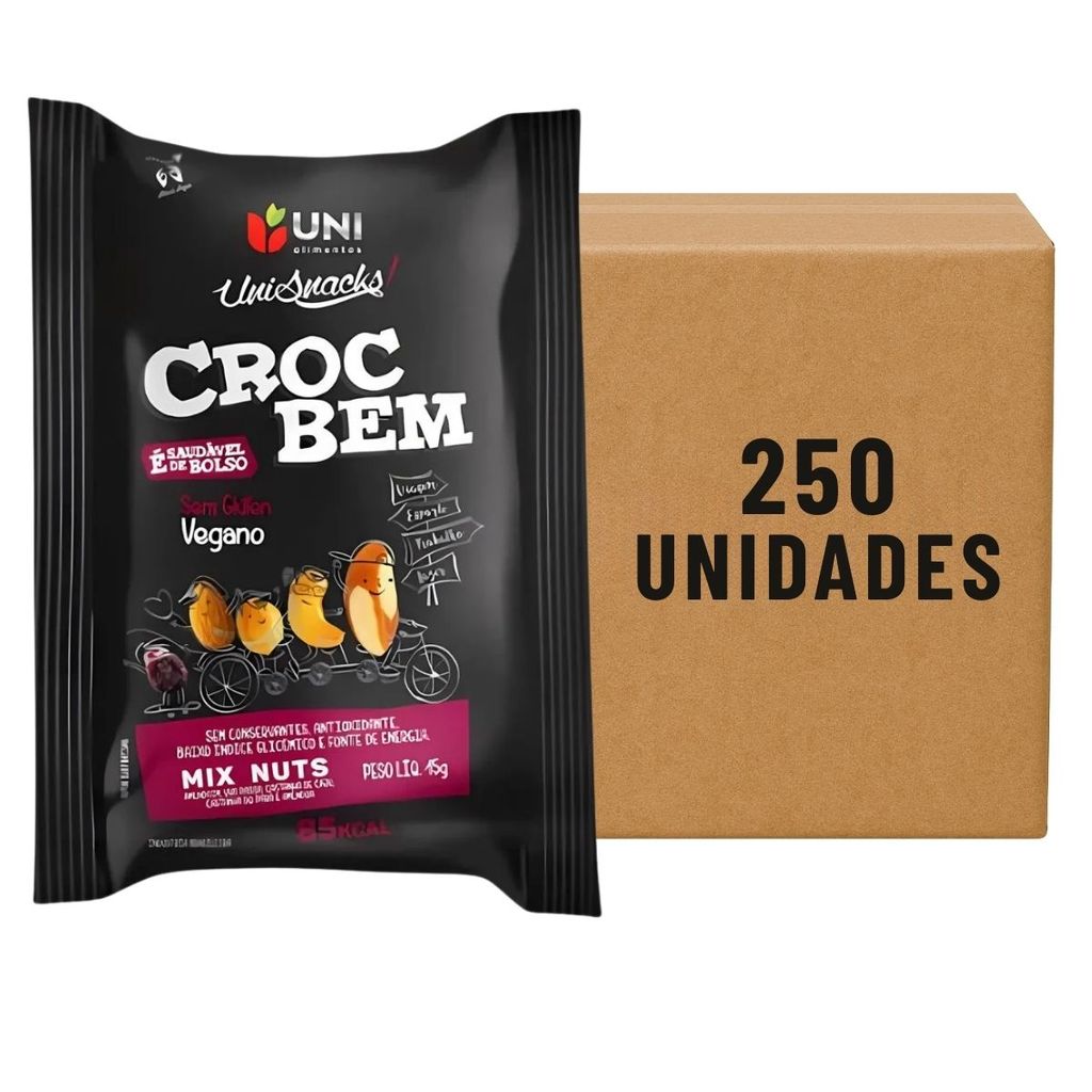 Mix Nuts Croc Bem Sachê 15g com 250 Unidades | Uni Foods