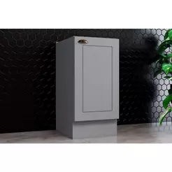 Balcão de Cozinha Modulado Americana 1 Porta s/ Tampo 40cm Cinza - Henn