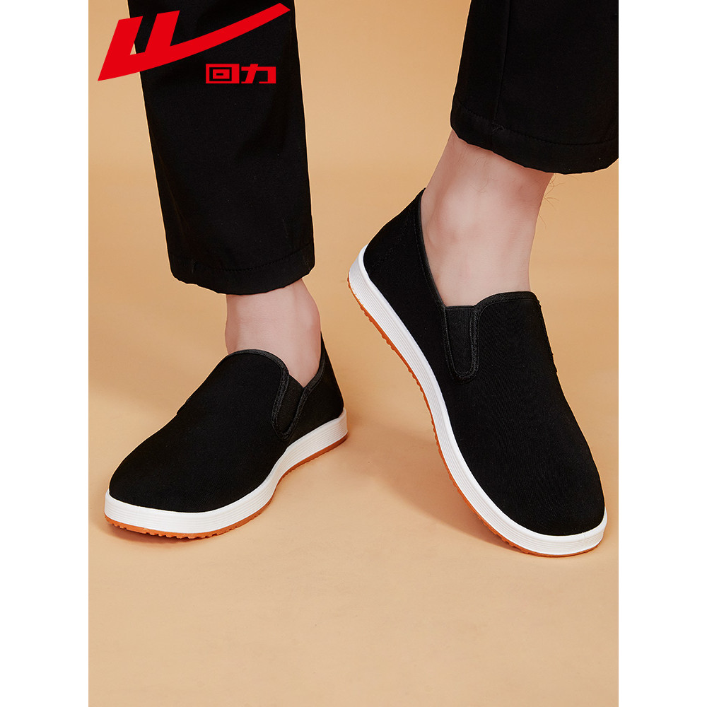 Puxar para trás sapatos masculinos velho pequim pano sapatos masculinos Pedal de verão leve respirável preguiçoso sapato