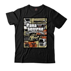 Linda Camiseta GTA Para Sempre Caminhoneiro camisa adulto e infantil 100%algodao