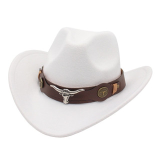 Chapéu Clássico de Cowboy Ocidental com Cinto para Homens e Mulheres, Aba Larga, Perfeita Proteção Solar e Acessório de