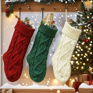 Decorações de estoque de Natal Pingentes de árvore de Natal Sacos de presente de Papai Noel Estoques de Natal Presentes 