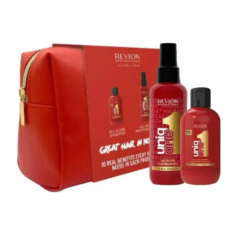 Kit Revlon Uniq One Shampoo 100ml + Leave-in 150ml + Nécessaire