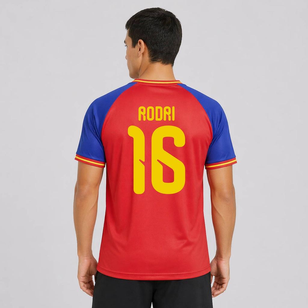 Camisa Espanha La Roja 16 Rodri