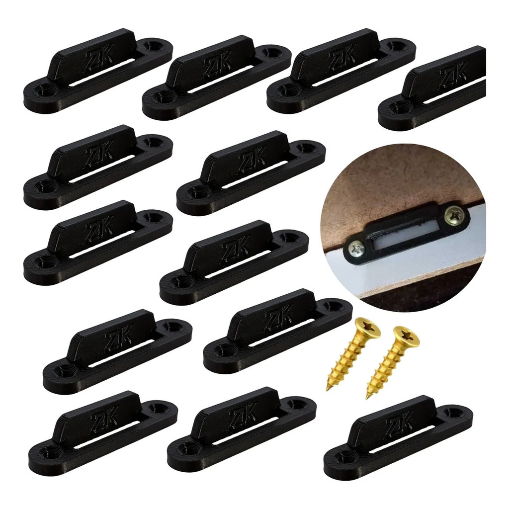 Kit 20 Cunha Reforço Salva Gavetas Com 40 Parafusos 3,5x16mm