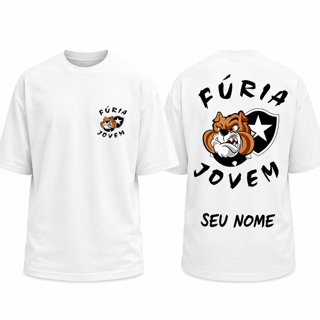 Camisa Torcedor Blusa Botafogo Furia Jovem Time Fogão Glorioso Alvinegro Futebol Envio Imediato by Mood Vest