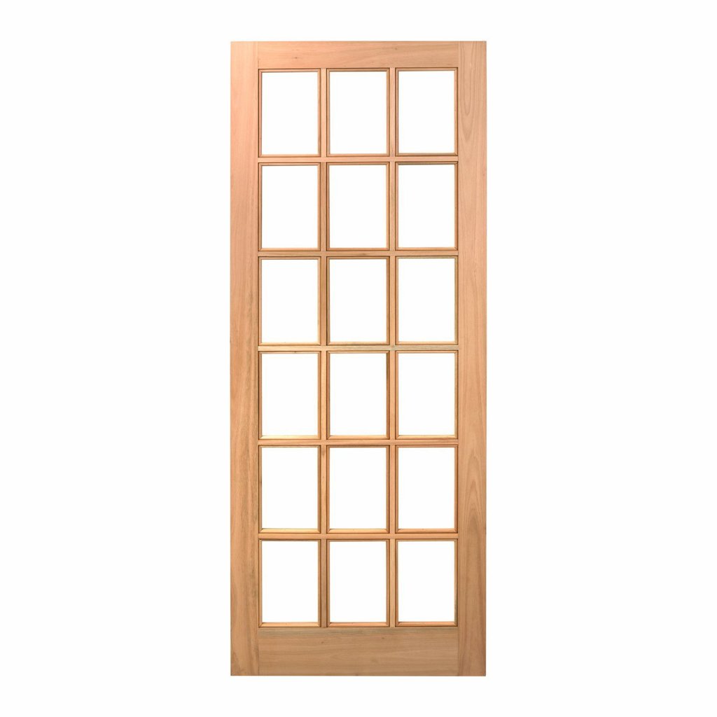Folha de Porta Maciça em Eucalipto Acabamento Natural 210x70cm PM14 Estilo Cruzeiro Portas Marrom 210cm x 70cm