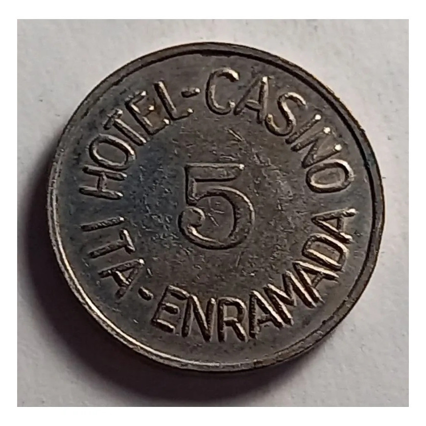 Ficha Hotel Casino Ita -enramada. Elimatec Moedas Antigas.