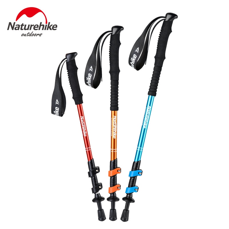 Naturehike norueguês ao ar livre crianças trekking pólo adulto trekking bengala Ultra-leve bloqueio exterior retrátil es