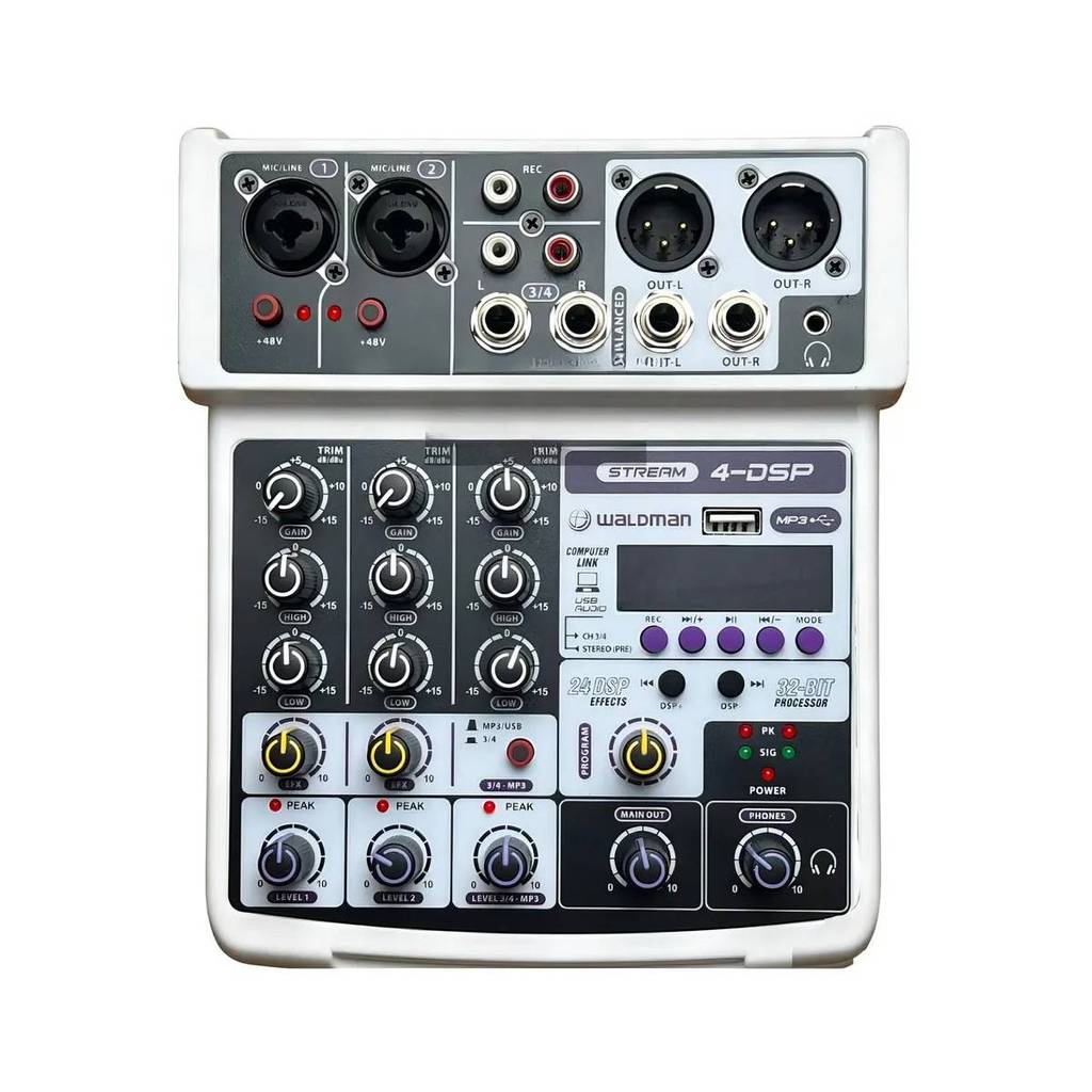MESA DE SOM WALDMAN 4CANAIS INTERFACE DE AUDIO ST-4DSP