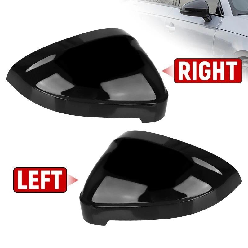 Tampa Do Espelho Retrovisor Da Asa Porta Preta Brilhante Sem Assistência De Pista Para Audi A4 B9 S4 A5 S5 RS5 2016 2017