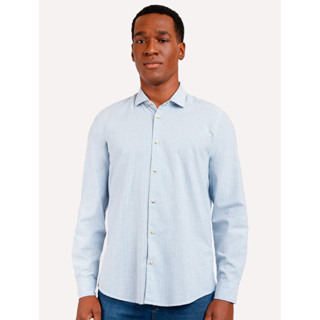 Camisa Aramis Masculina Regular Listras Backstitch Azul Claro em Oferta na Shopee