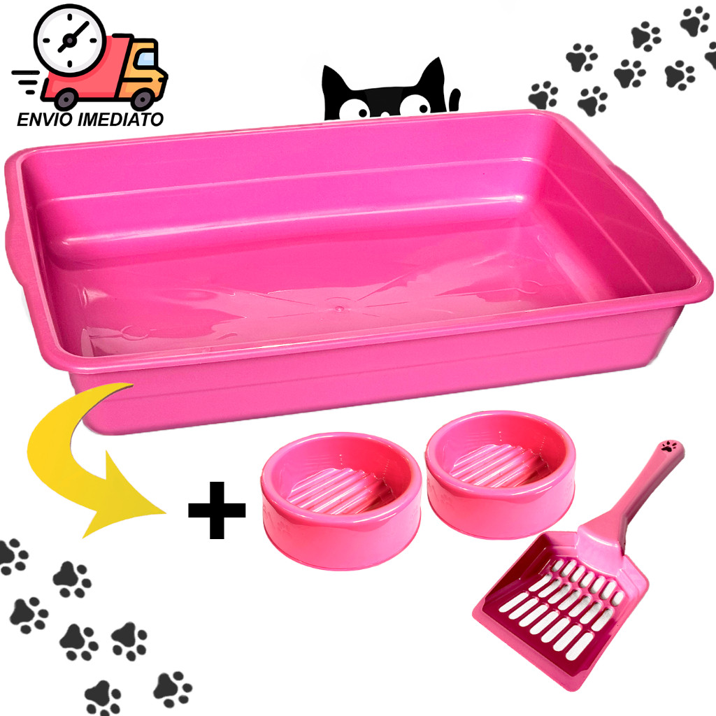 Kit Bandeja Higiênica Para Areia De Gato Banheiro de Gatos