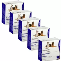 Kit 5 Vermífugo Duprantel Plus Cães Duprat 20 Comprimidos